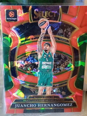 Juancho Hernangomez Red Prizm κάρτα Panini Select EuroLeague