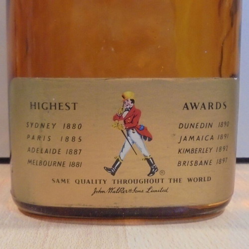 Johnnie Walker Red Label old promotional bottle used, sealed, empty