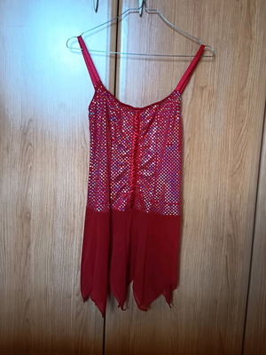 Red jumpsuit used for sexy appearances