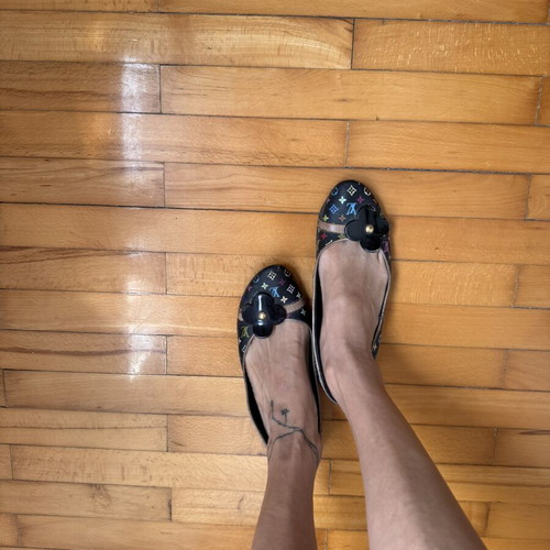 Louis Vuitton leather ballerinas used, size 36, multicolor