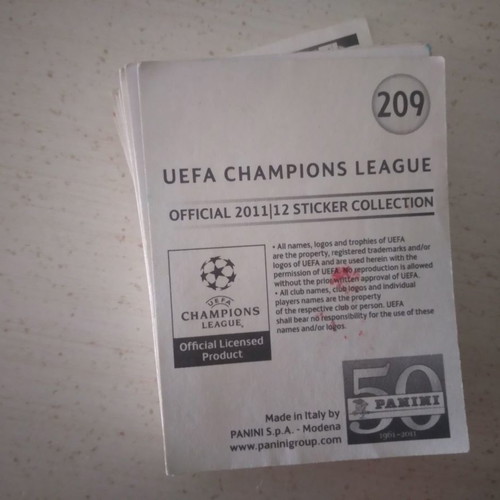 Panini Champions League 2011 2012 stickers new, pack of 60