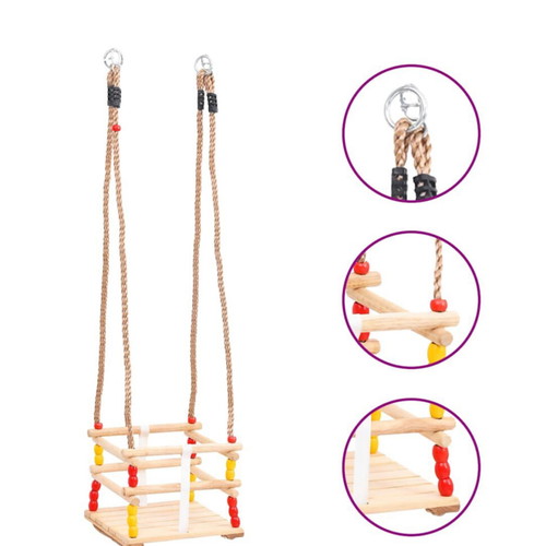 Wooden Baby Garden Swing like new with safety belt