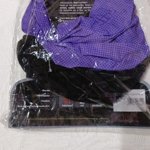 Multi scarf Polo new, purple, polyester