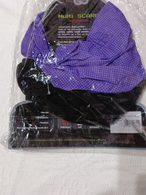 Multi scarf Polo new, purple, polyester