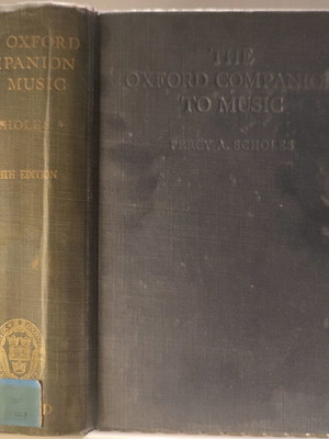 The Oxford Companion to Music slightly worn with yellowed pages