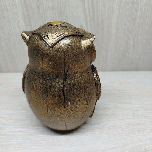 Owl statue new in antique gold tone