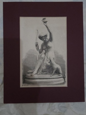 Set of 3 engravings like new, paper material, 24x30 cm each