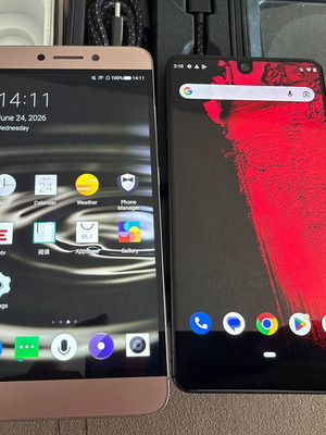 Essential Phone PH-1 and LeEco X620 smartphones used, rare models