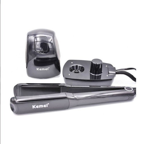 Kemei KM-9090 Hair Straightener with Steam and Adjustable Temperature New