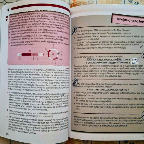 Biology Grade 12 Textbook by Nota Lazaraki like new, Greek