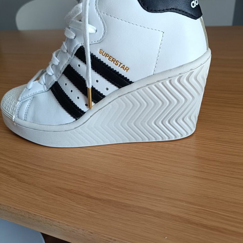 Adidas Superstar Ellure Wedge Platform High Top sneakers size 37.5 like new