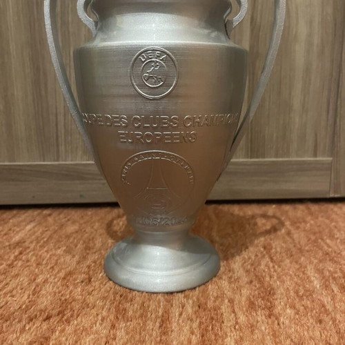 Champions League Trophy PSG painted metallic, 25 cm, made to order