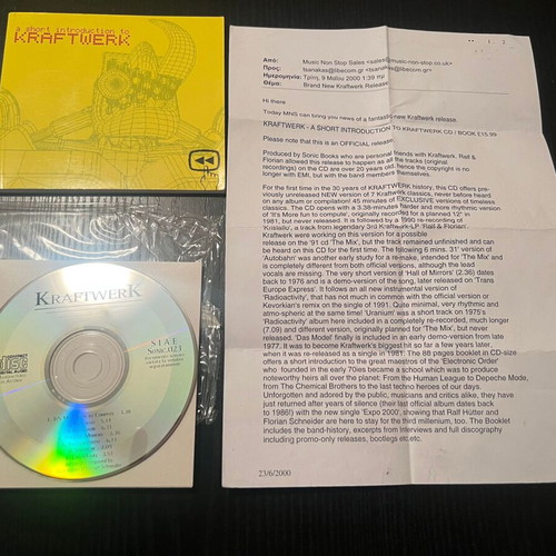 Introduction to Kraftwerk CD demos/remixes like new with small book