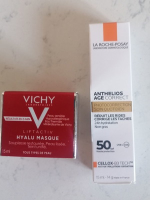 Vichy Liftactiv Hyalu Face Mask and Laroche Posay Age Correct Suncream new