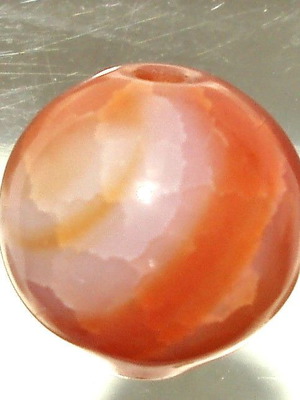 Natural agate bead hole 14.50 mm like new