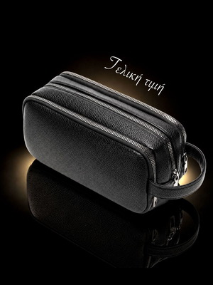 Men's PU Leather Handbag Black AA Quality
