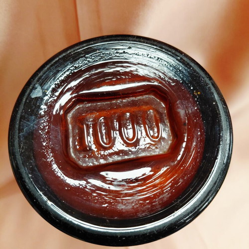 Pharmacy bottles used, set of three amber 1960s
