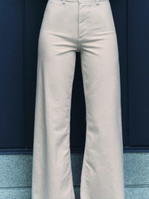 Zara jeans very high-waisted like new, beige, size XXS