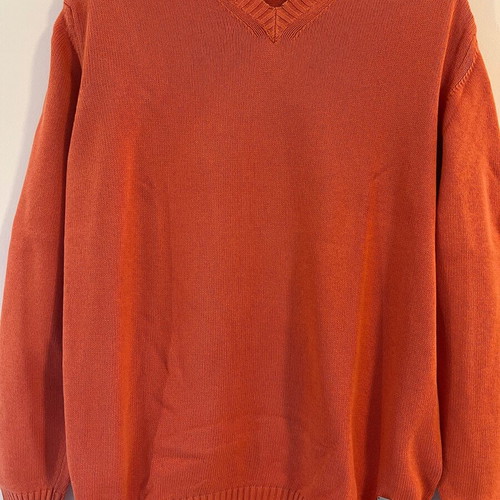 Trussardi cotton sweater, orange, size L