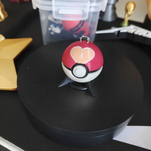 3D Printed Pokeball Clicker Keychain with Mechanical Switch