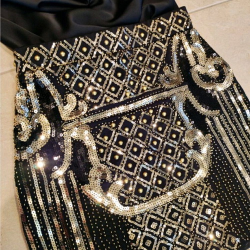 Forebelle set new, satin blouse and sequin skirt size M