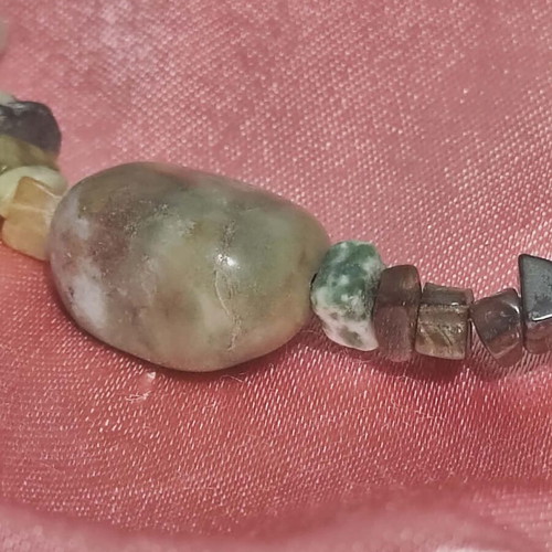 Handmade necklace with mineral stones used, length 48 cm