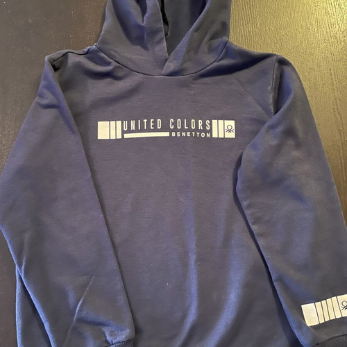 Benetton hoodie for boy size 10-11 years like new, blue