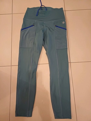 Nike Dri-Fit long leggings unused, petrol with blue details, Small