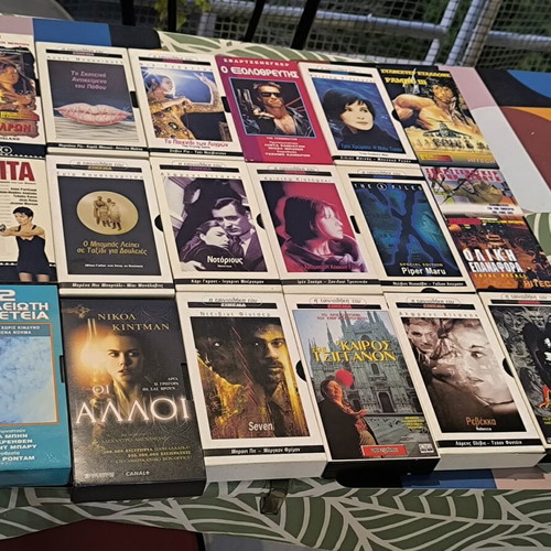 VHS collection 18 authentic tapes with Greek subtitles, like new
