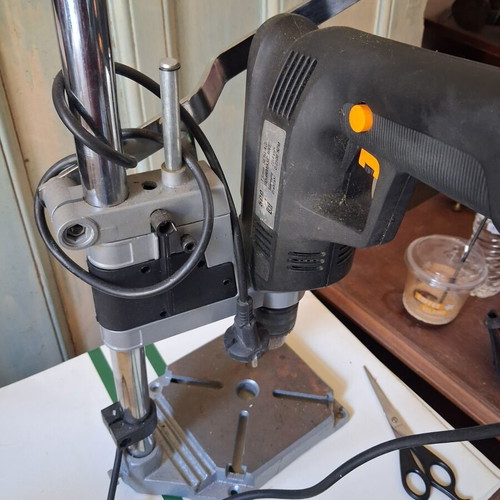 Drill Stand with 500W Electric Drill used
