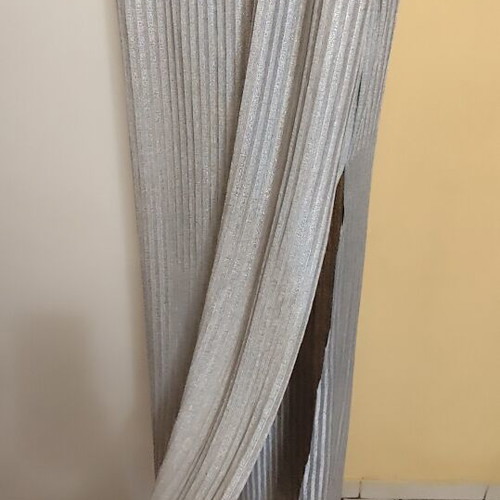 Maxi dress with one shoulder silver gray metallic new