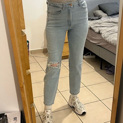 Stradivarius Mom Jeans 40 L blue denim high waist like new