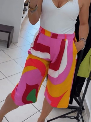 Zip Culottes new, colorful, size S