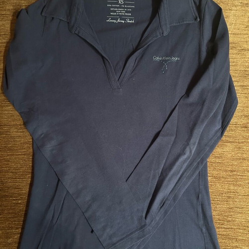 Calvin Klein blouse blue like new, elastic XS/S