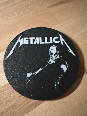Metallica 3D Print Coaster Set of 4 Plastic PLA