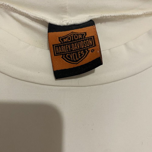 Harley Davidson vintage top used, ecru-white color, special neckline