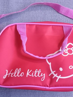 Τσαντάκι Hello Kitty χιαστί μεταχειρισμένο, ροζ και κόκκινο