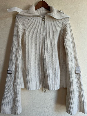 Mango long cardigan used with high collar size L