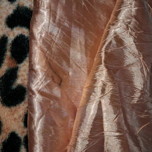 Satin crinkled fabric vintage used, dimensions 333×140 cm