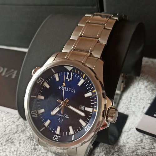 Bulova Marine Star 96B397 new men's watch with blue dial