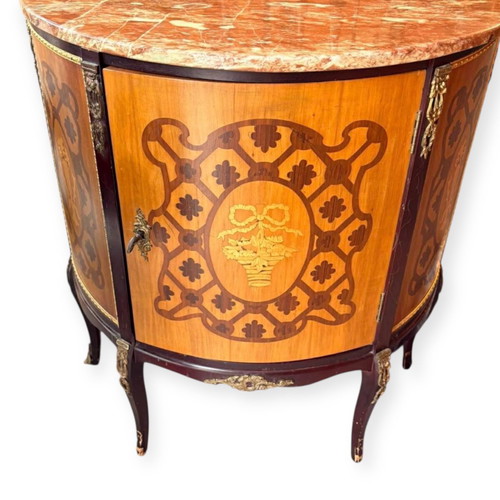French Encoignure Cabinet with Marble Top used, 1880–1910