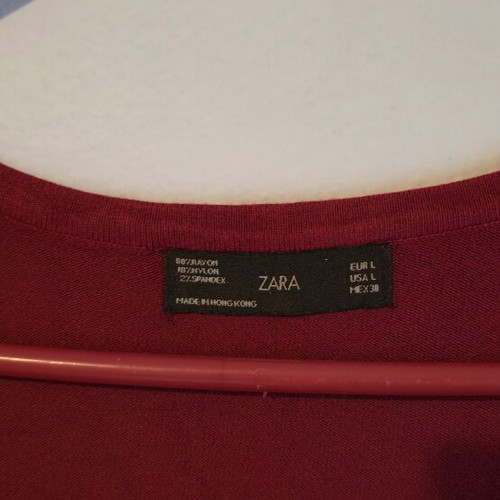 Zara sleeveless dress large, like new, dark red