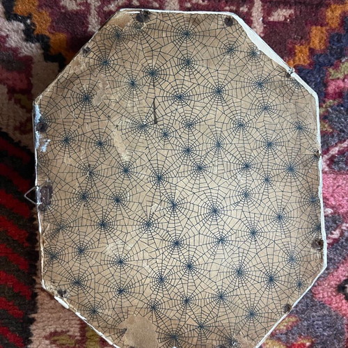 Wooden vintage 1960 wreath case used with octagonal shape