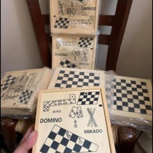 Επιτραπέζια παιχνίδια ταξιδιού καινούργια, ξύλινα σετ με ντάμα, σκάκι, domino, micado