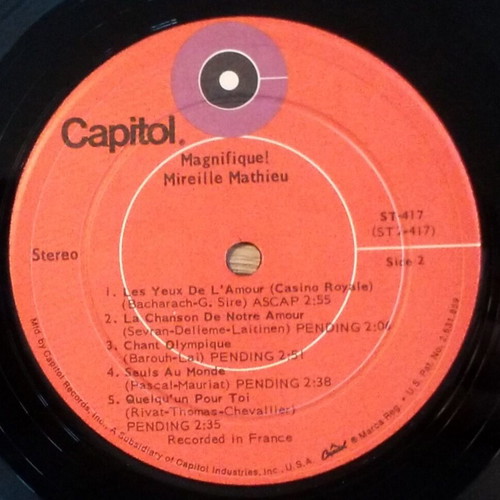 Magnifique! Mireille Mathieu vinyl album used, pop