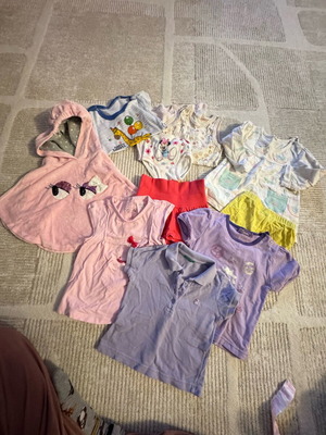 Various girls' clothes used from 6 months to 2 years