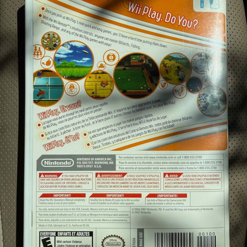 Nintendo WiiPlay game for Nintendo Wii, NTSC version