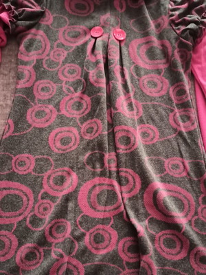 Winter dress used, red and colorful, size 146-152 cm for 12 years