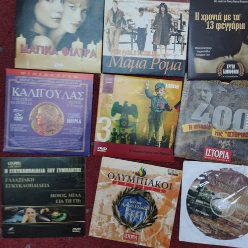 3 DVDs and 18 CD ROMs with E-book like new, social and historical documentaries