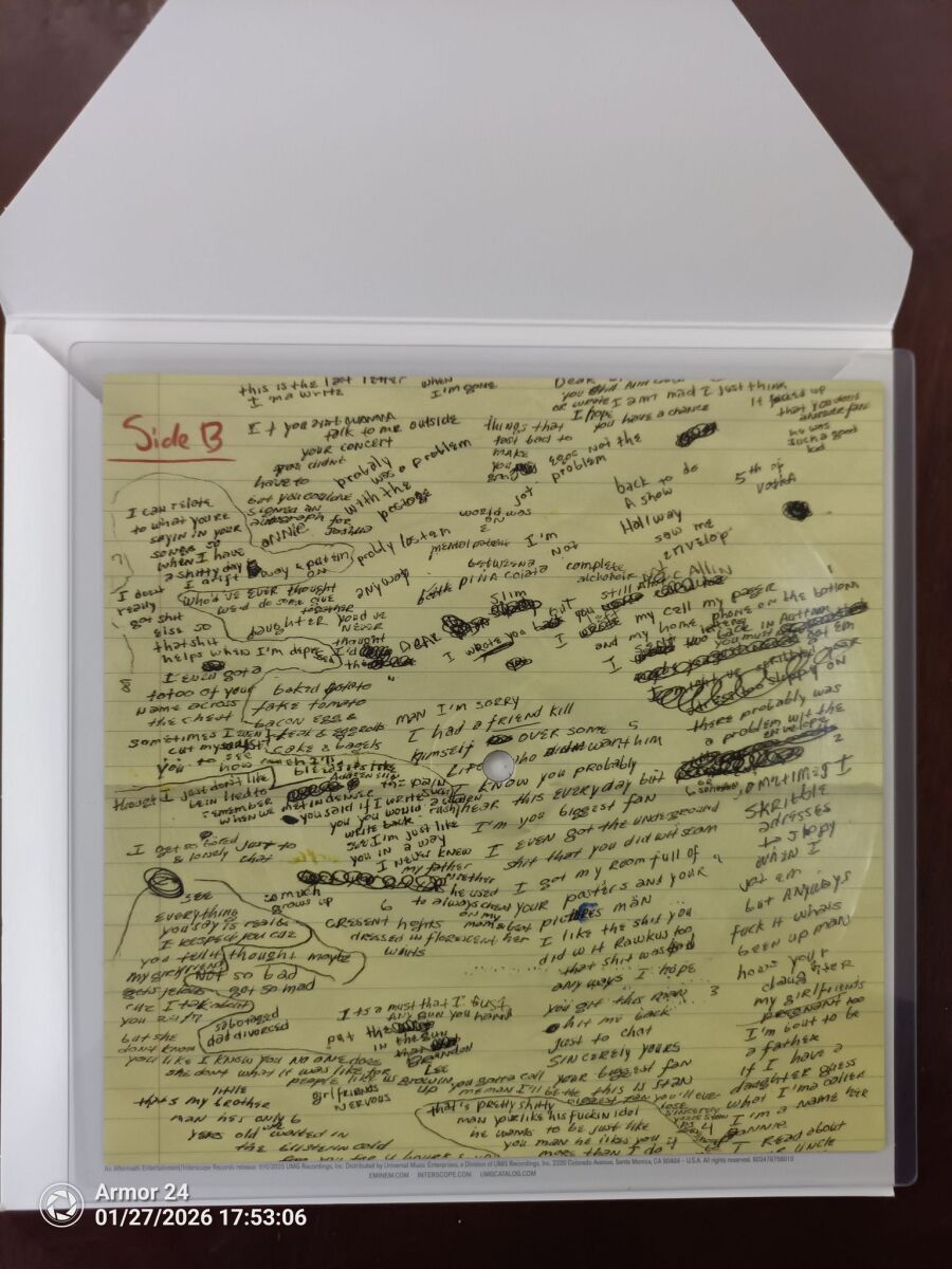 Eminem Stan Letter Vinyl Single 25 Year… - € 180,00 - Vendora.gr